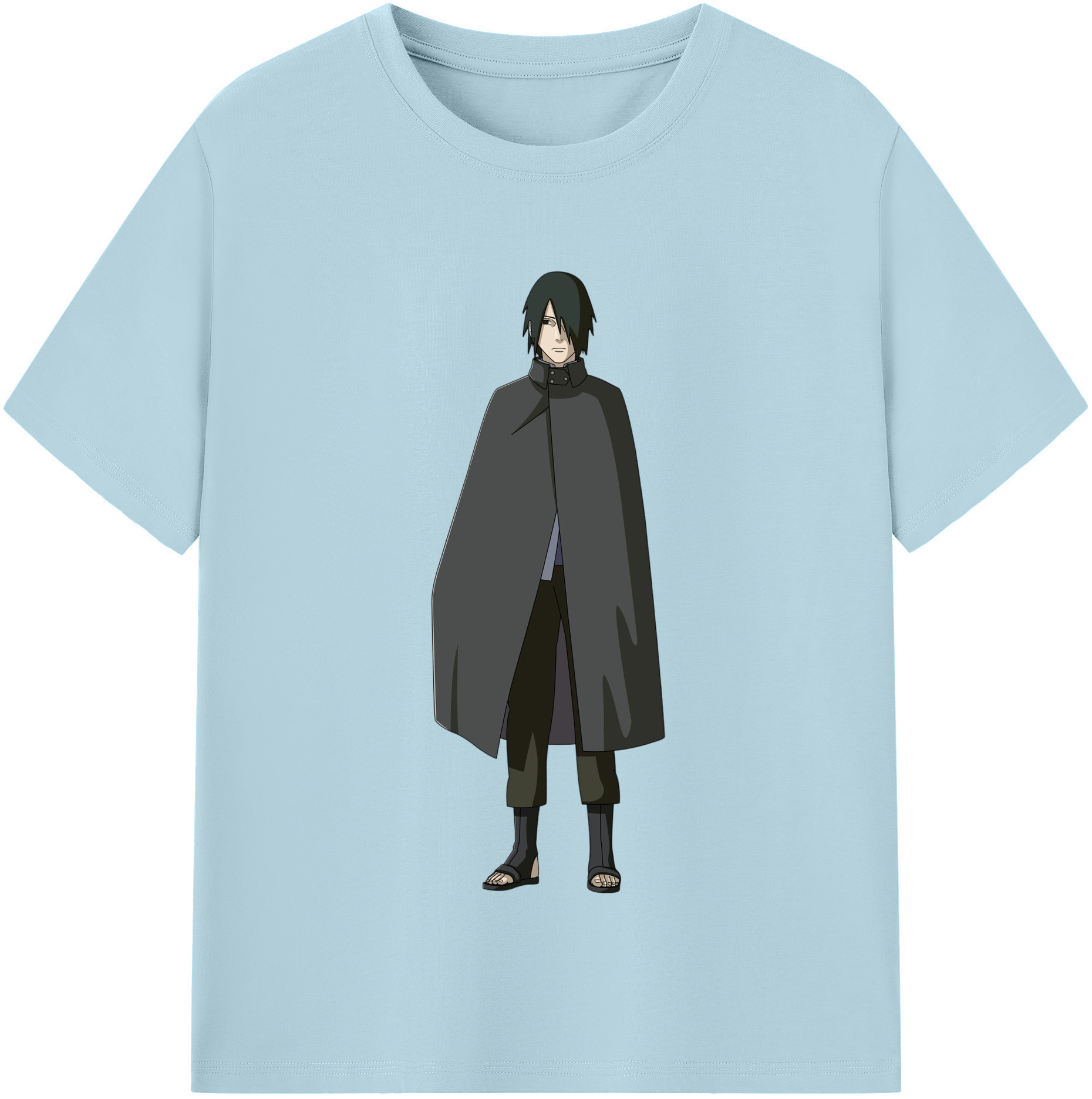 （画像用） NARUTO -ナルト- うちは サスケ Uchiha Sasuke 綿100％半袖Tシャツ（フロントプリント）